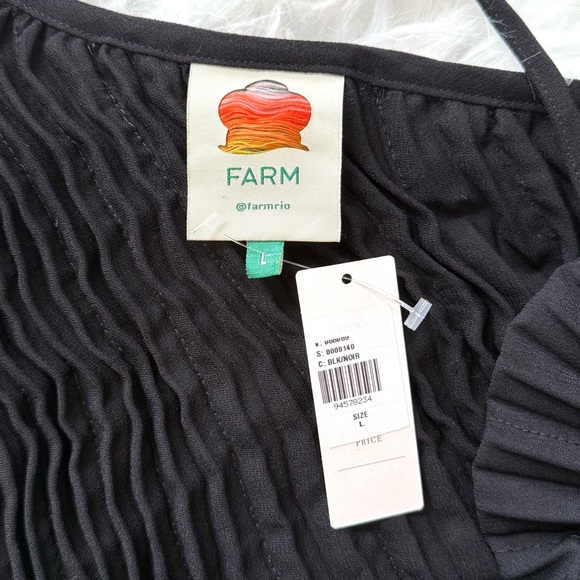 FARM Rio Embroidered Stones Pleated Maxi Dress, Size L, NWT 🇧🇷 - Picture 15 of 16